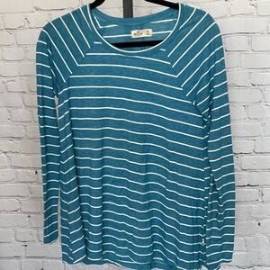 Hollister Striped Blue & White Long Sleeve Tunic